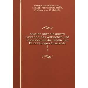   Ludwig Maria, Freiherr von, 1792 1866 Haxthausen Abbenburg Books