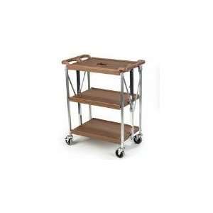     Fold N Go Cart, Three Shelves, Small, Tan