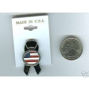  POW MIA Ribbon with Flag Hat Lapel Tac Pin Everything 