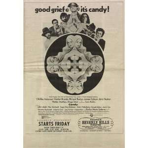 Brando Matthau Ringo Star Candy Promo Poster Ad 1968 