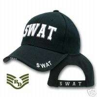 BLACK SPECIAL WEAPONS AND TACTICS SWAT HAT HATS CAP  