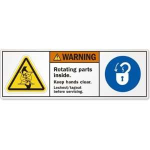   tagout before servicing. Vinyl Labels, 8.25 x 2.75 Office Products
