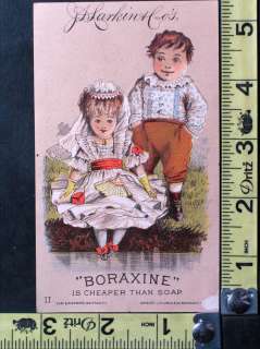Antique Victorian Trade Card   J.D. Larkin & Companys Boraxine Soap 