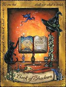 BoS BLESSING Print Book of Shadows Charmed Witch Art  