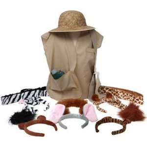   Safari Animal Play Dressup Trunk Costume Bday Favor set: Toys & Games