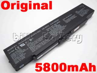 5800mAh Genuine Battery SONY VGP BPS10 VGN SZ5 Laptop  