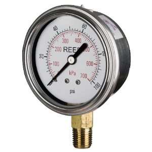   Gauge 2.5 15PSI 1/4 NPT Btm Reed # AVNC 15P: Home Improvement