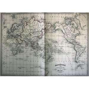  VA Malte Brun Map of the World   Mercator (1861)