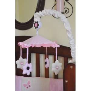   Pink & Brown Musical Mobile to go with Sweet Butterfly Design: Baby