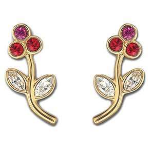  Swarovski Crystal Precious Flower Earrings: Jewelry