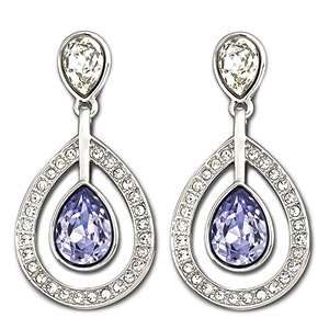 Swarovski Crystal Mila Earrings Lavender: Jewelry