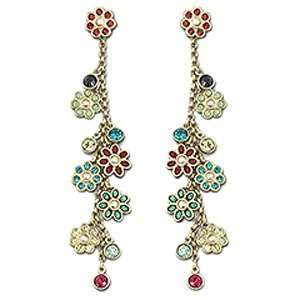  Swarovski Crystal Rosalie Floral Earrings Jewelry