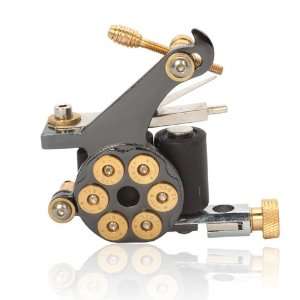  10 Wrap Coils Revolver Bullet Cast Iron Tattoo Machine Gun 
