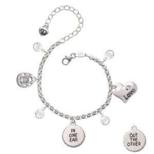   Other Circle Love & Luck Charm Bracelet with Clear Swa Jewelry