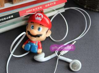Super Mario Stereo Retractable  MP4 PC Earphone E29  