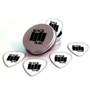  Black Flag Logo Electric Guitar Picks X 5 (2 Sided Print 