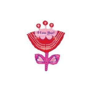  33 I Love You Flower Supershape   Mylar Balloon Foil 