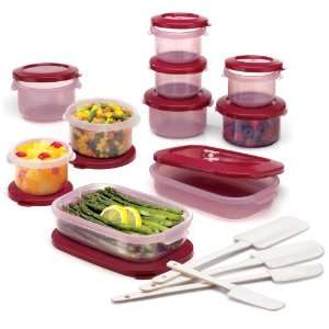  Superseal 24 Piece Food Saver Set, Cranberry Kitchen 