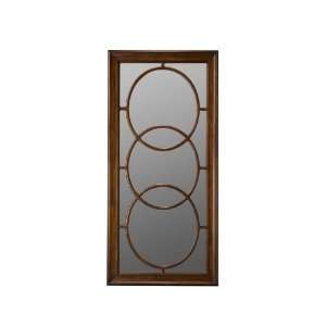  Rectangular Wall Mirror Decor with Oval Design in Rustic 