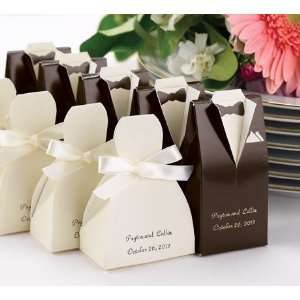  Ivory Gown Favor Boxes   Personalized: Health & Personal 