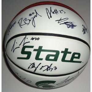  2011 12 *MICHIGAN STATE* team signed basketball W/COA A 