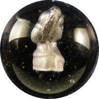 BB Marbles: (SAB33) Jenny Lind Sulphide 1 5/16 Polished  