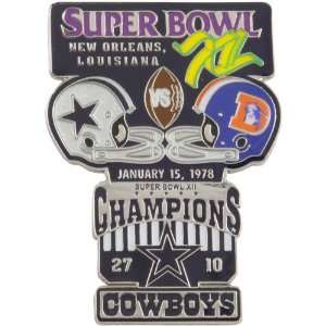  NFL Dallas Cowboys Super Bowl XII Collectors Pin Sports 