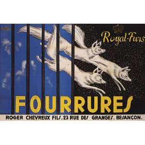   FURS FOURRURES FRENCH VINTAGE POSTER CANVAS REPRO