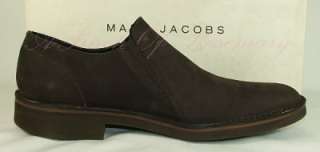 Marc Jacobs Mens M1957 Sueded Leather Slip On Dress Shoes Dark Brown 