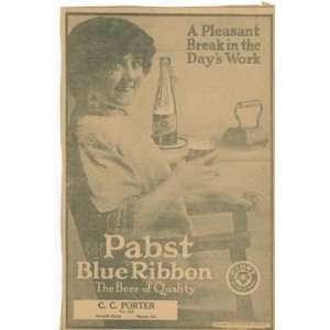   : 1913 Pabst Blue Ribbon Beer Advertisement Macon GA: Everything Else