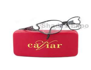 NEW CAVIAR EYEGLASSES CR 1736 BLACK C24 CR1736 AUTH  