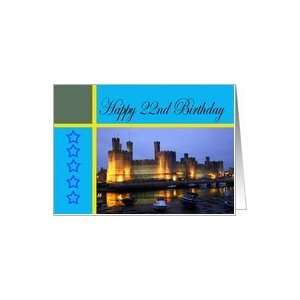  Happy 22nd Birthday Caernarfon Castle Card Toys & Games