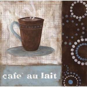  Carol Robinson Cafe Au Lait 12 x 12 Poster Print: Home 