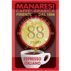 Manaresi Caffe Espresso 180 E.S.E. Pods  Grocery & Gourmet 