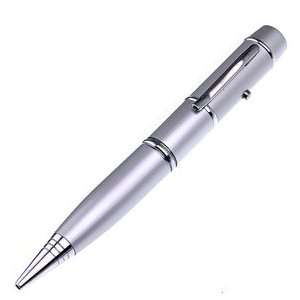   8GB Flash Drive Pen Red Laser Pointer LED Light (Silver): Electronics