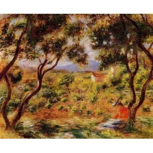  Oil Painting: The Vines at Cagnes: Pierre Auguste Renoir 