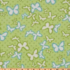  Butterflies Green/Blue Fabric By The Yard: Arts, Crafts & Sewing