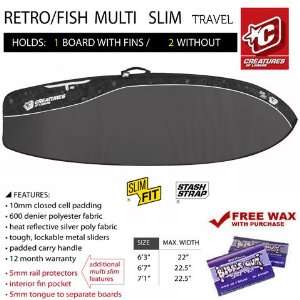   Leisure Retro Fish Multi Slim Surfboard Travel Bag