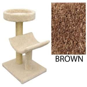  Two Level Cat House  Cradle & Perch   Brown (Brown) (37H 