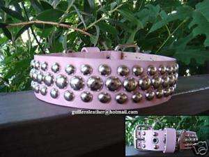 Beautiful Leather Collar!!! Lots of Circle Studs!  