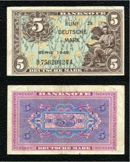 Germany Fed. Rep. 1948. P 4a 5 Deutsche Mark VF  