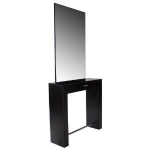    Charlotte Black Single Styling Station With Mirror: Beauty