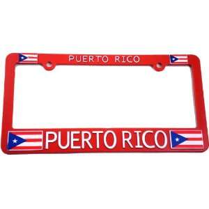  Puerto Rico Flag License Plate Frame [Red]: Everything 