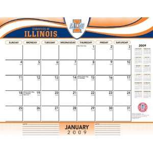  Illinois Fighting Illini 2009 22 x 17 Desk Calendar 