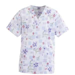  Top, Scrub, Ladies, V neck, 2pkt, Tile blosso: Health 