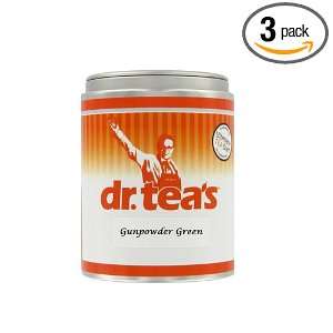 dr. teas Gun Powder Green, 3.2 Ounce Tins (Pack of 3):  