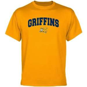  Canisius College Golden Griffins Gold Logo Arch T shirt 