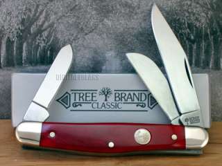 BOKER TREE Brand Smooth Red Bone Stockman Pocket Knife  