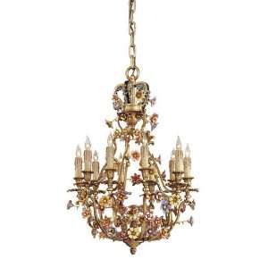   N9013 Vintage 10 Light Chandeliers in French Gold: Home Improvement