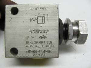 Dana Greson MRB 005 FFAD 06C 2989303 Relief Valve New  